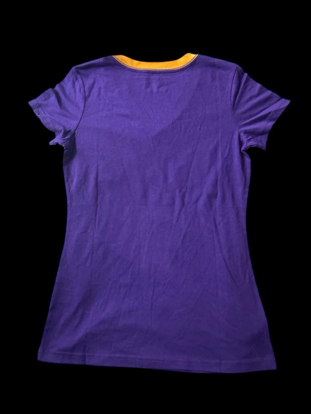 New Minnesota Vikings Women’s Purple and Gold V-Neck Tee small - Picture 2 of 2